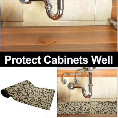 AiBOB Waterproof Under Sink Mat, Absorbent Quick Dry Sink Liners Protect - Image 4