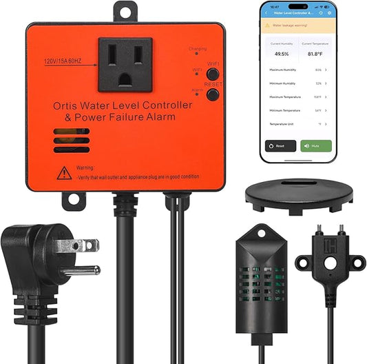 Ortis WiFi Power Failure & Water Leak Alarm, Real-Time Monitoring of Water Level by SafeEfficientToolSwitches