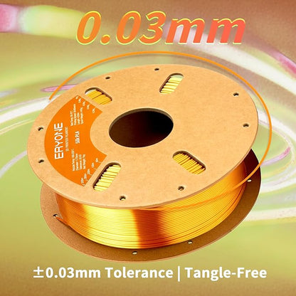 ERYONE Silk PLA Filament for 3D Printer, 1.75mm +/- 0.03mm, Liquid Gold - Image 5