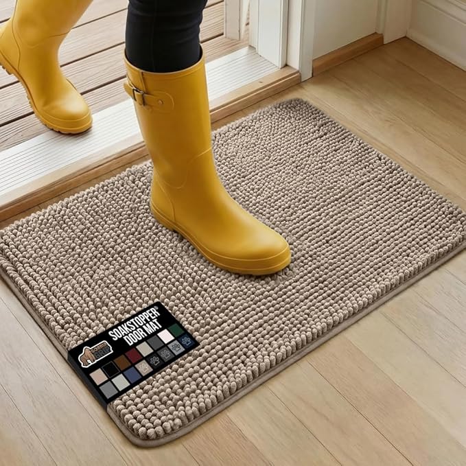 GORILLA GRIP SOAKSTOPPER Dog Door Mat, Machine Washable Rug Absorbent Doormat by GorillaGrip