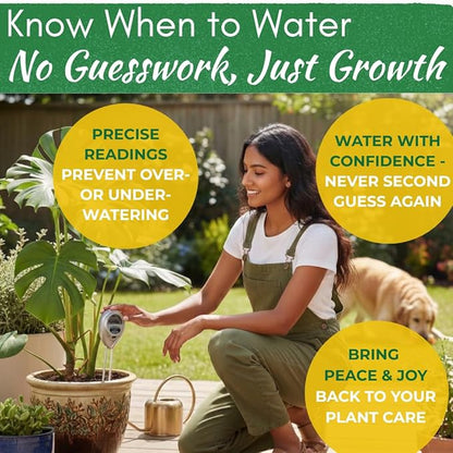 Houseplant Health Meter – 3-in-1 Tool to Prevent Overwatering, Root Rot & Leaf - Image 5
