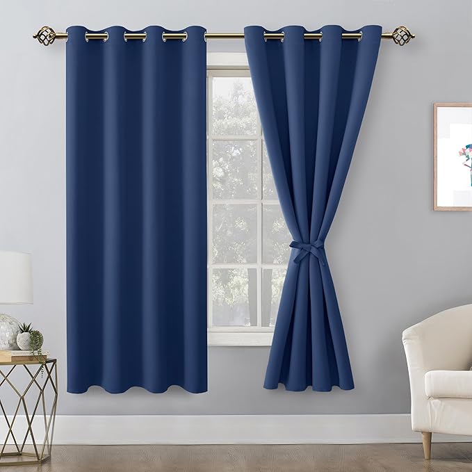 Hiasan Blackout Curtains for Bedroom, 52 x 63 Inches Length - Image 2