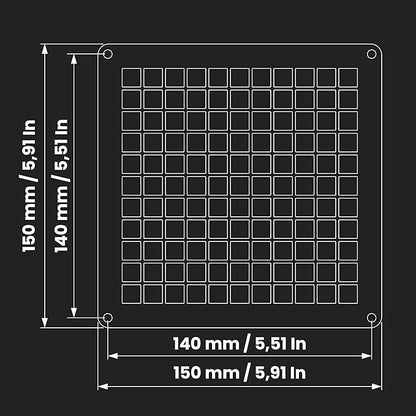 Repa Market 6" x 6" Inch Galvanized Steel Rectangular Crawl Space Vent Grid - Image 2