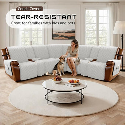 Arfntevss Waterproof Recliner Sectional Couch Covers - Image 7