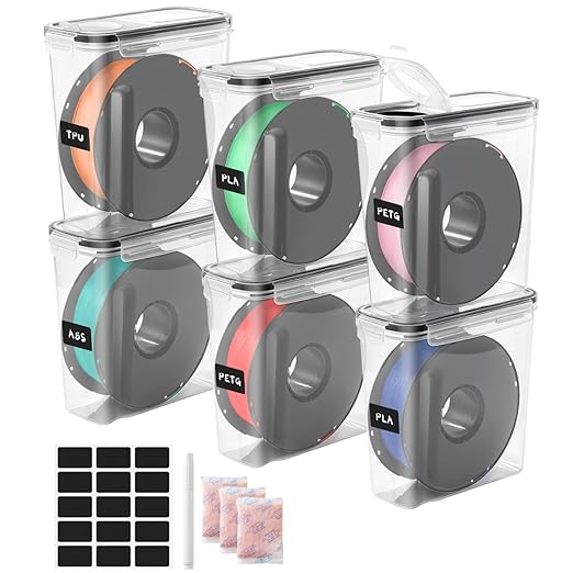 3D Printer Filament Dry Box, Transparent Dust-Proof Organizer by Rolheit