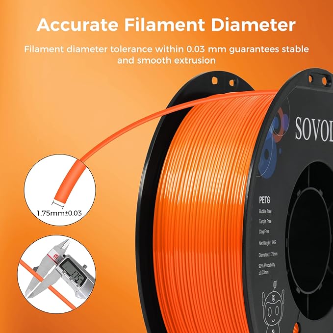 Sovol 3D Printer PETG Filament 1.75mm 1KG, High Precision, Strong Toughness - Image 6