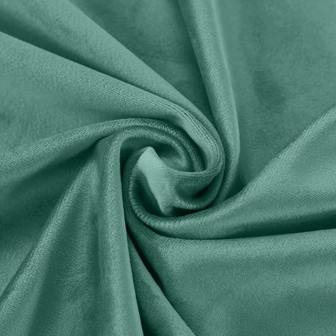 ChadMade Extra Long Blackout Lined Premium Velvet Curtain Teal 72Wx120L Inch - Image 6