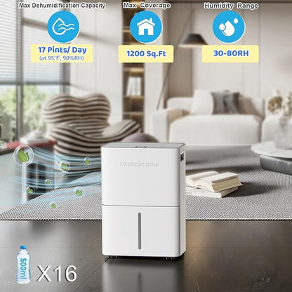 Dehumidifier for Basement Home 1200 Sq. ft, 17 Pints Dehumidifiers - Image 2