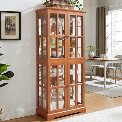 Lighted Glass Curio Cabinet - Image 5
