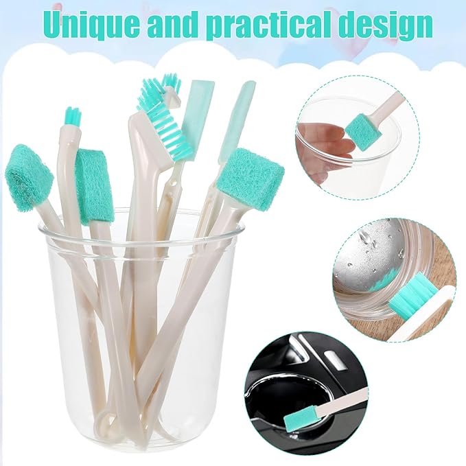8 Pcs Small Cleaning Brushes for Tight Spaces - Image 4