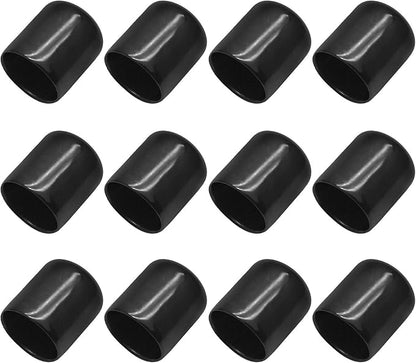 24 Pcs Round Rubber End Caps, 7/8" ID Vinyl Flexible Screw Thread Protectors by Bonsicoky