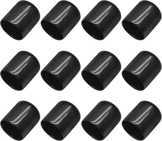 24 Pcs Round Rubber End Caps, 7/8" ID Vinyl Flexible Screw Thread Protectors by Bonsicoky