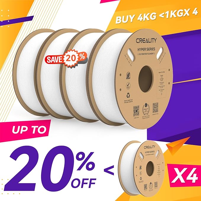 Creality Hyper PLA Filament 1.75mm, 30-600mm/s High Speed 3D Printer Filament - Image 2