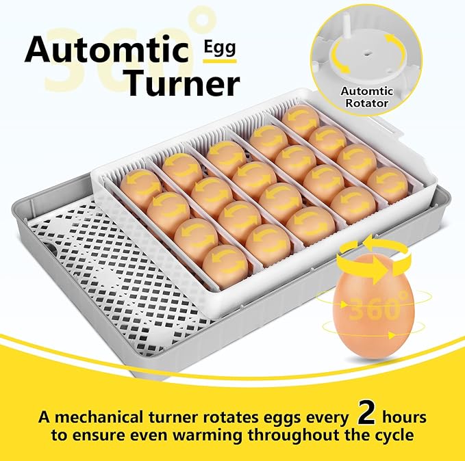 Sailnovo Egg Incubator, 20-60 Eggs Fully Automatic Poultry Hatcher Machine - Image 2