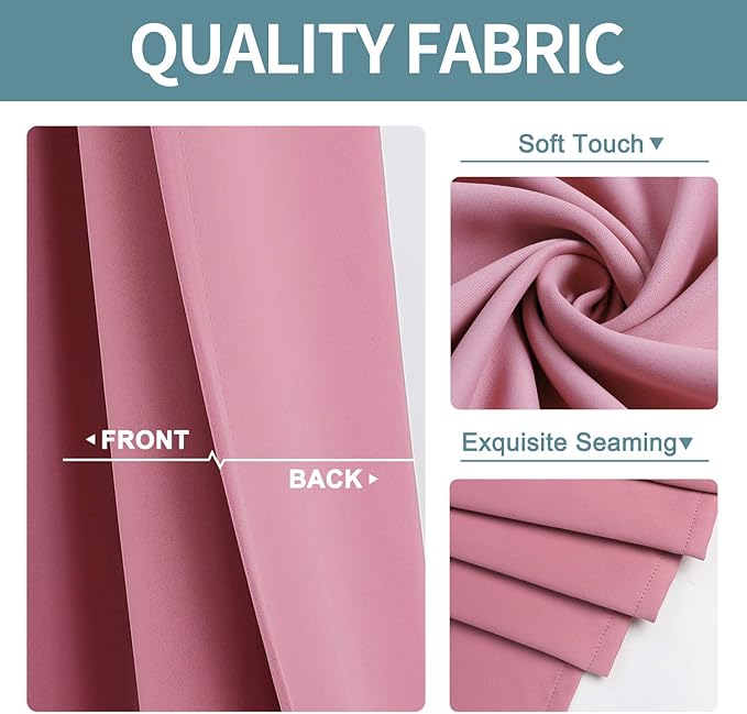 ChrisDowa Blackout Curtains 48 inches Long - Image 3