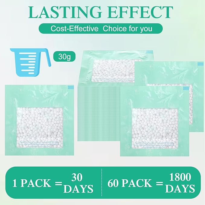 60 Pack Moisture Absorbers Dehumidifier Bags - Image 4