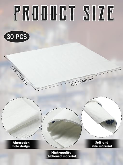 Domensi 30 Pcs Water Absorbent Pads 14" x 16" Water Absorbing Mat Wringable - Image 2