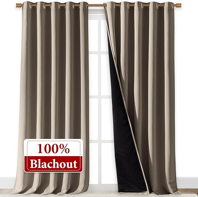 NICETOWN 100% Blackout Blinds, Laundry Room Decor Window Treatment Curtains - Image 2