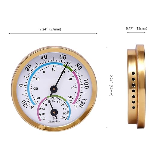 Mini Indoor Thermometer Hygrometer Analog 2 in 1 Temperature Humidity Monitor - Image 2