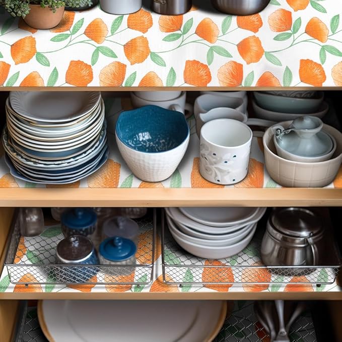 2 Rolls 18" W x 96" L Floral Drawer and Shelf Liner - Image 8