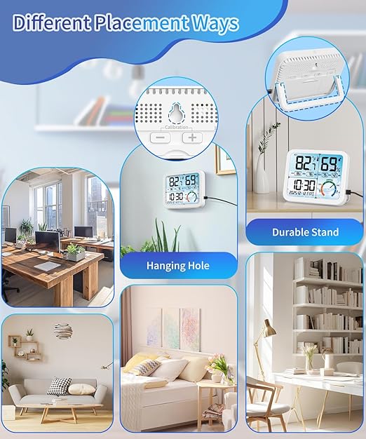 VOCOO 5.8" Large Display Indoor Thermometer Hygrometer - Image 9