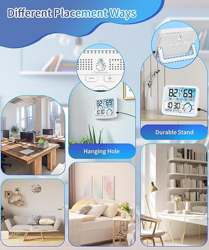 VOCOO 5.8" Large Display Indoor Thermometer Hygrometer - Image 9