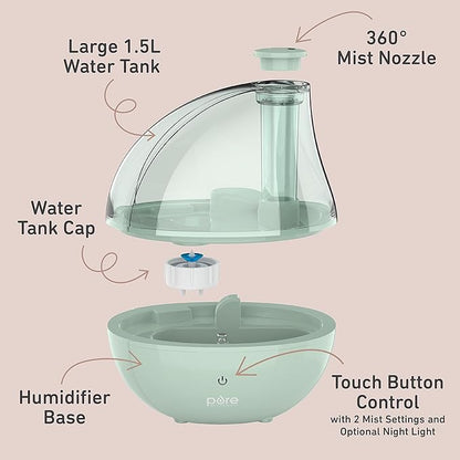 Pure Enrichment PureBaby Ultrasonic Cool Mist Humidifier & Soft Glow Night Light - Image 4