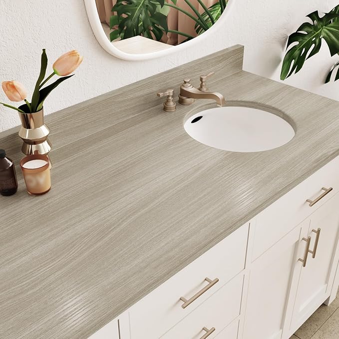 WESTICK Oak Grey Wood Contact Paper Self Adhesive Counter Top Peel and Stick - Image 5