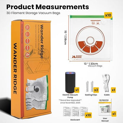 3D Printer Filament Storage Bags Vacuum Storage Bags Kit 3D Printer Accessories - Image 4