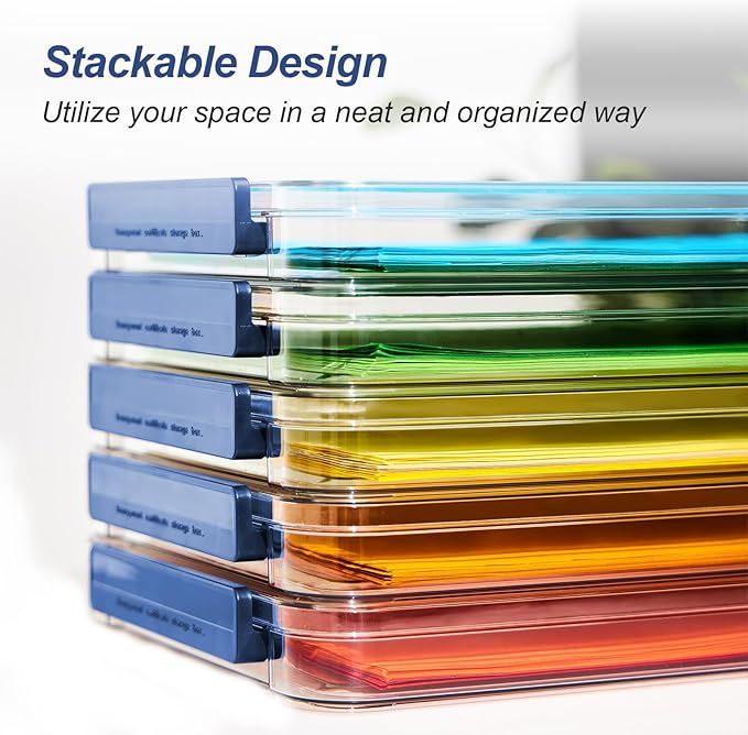 Clear Portable Slim Project Case 9 X 13 Plastic Storage File Box - Image 4