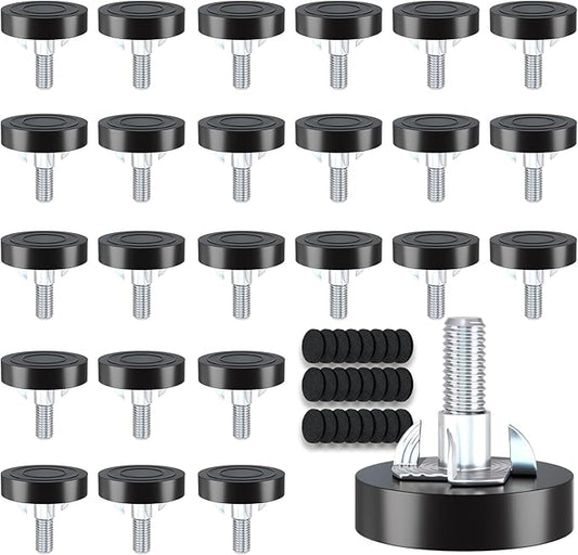 Adjustable Leveling Feet: 24pcs, M6 T-Nuts & Floor Protectors, Heavy Duty by Unknown