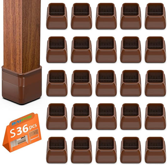 BAIPOK 36Pcs Square Chair Leg Floor Protectors by BAIPOK