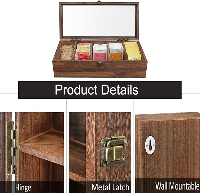 Wall Mounted Wooden Collectible Display Case 5 Shelf Display Storage - Image 4