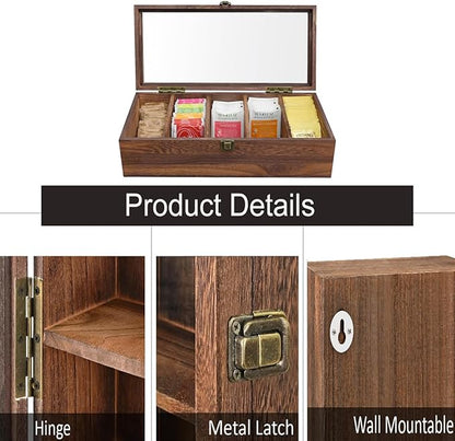 Wall Mounted Wooden Collectible Display Case 5 Shelf Display Storage - Image 4