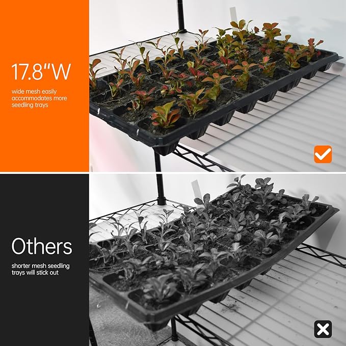 Bstrip Indoor Greenhouse with Grow Light, Plant Shelf with 4 Pack T8 Full - Image 4