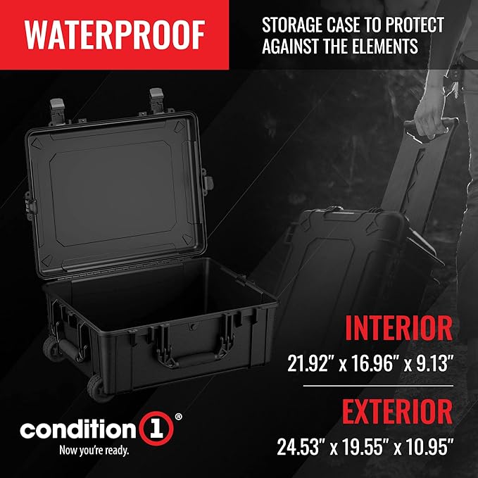 Condition 1 25" Large Rolling Hard Travel Case Model 287 Lockable Storage Box - Image 2