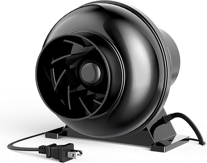 HealSmart 4 Inch Inline Duct Fan, 195 CFM Ventilation Fan, Exhaust HVAC Vent by HealSmart