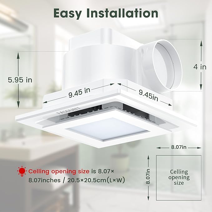 FASDUNT Bathroom Exhaust Fan - Image 6