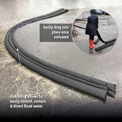 Quick Dam Water Activated 5ft Flood Barrier, Reusable Water Absorbers - Image 7