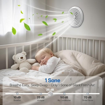 8 Inch Round Bathroom Exhaust Fan，110 CFM 1 Sone Powerful and Quiet Bathroom - Image 4