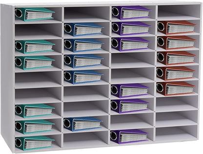 Literature Organizers 24/36Slots Mail Sorter Compartment Files Rack File by AOOCHU