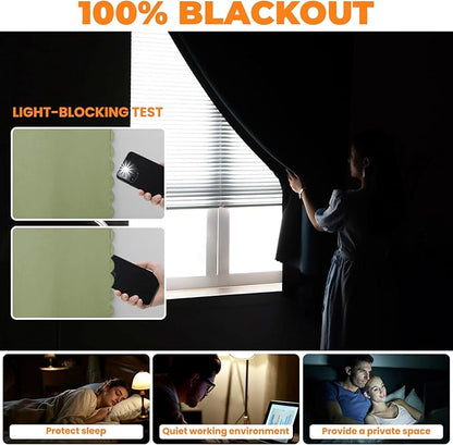 Adhesive Curtain 100% Blackout No-Drill Easy Install - Image 3