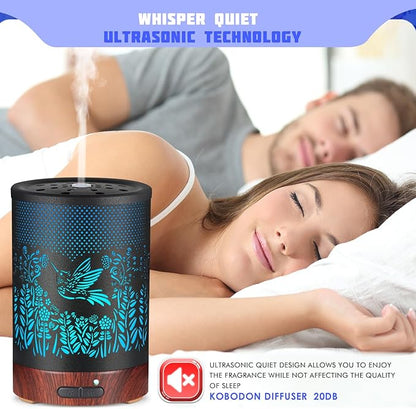 Metal Essential Oils Diffuser 150ML Aromatherapy Diffuser Cool Mist Humidifier - Image 3