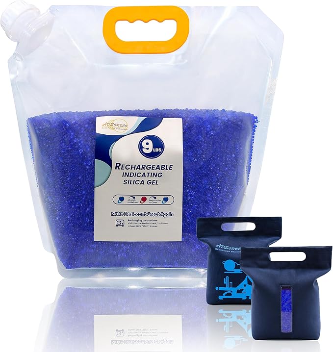 Silica Gel Desiccant Beads – Reusable Desiccant Bulk 3mm Beads by SorbcoPackagingLLC