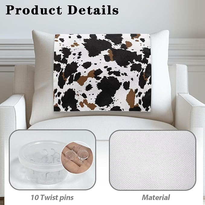 Cow Pattern Chair Headrest Covers Non-Slip Chair Slipcover - Image 4