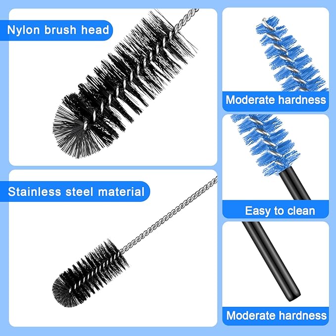 37 Pieces Hummingbird Feeder Cleaning Brush 3 Size Mini Nylon Tube Brushes Set - Image 3