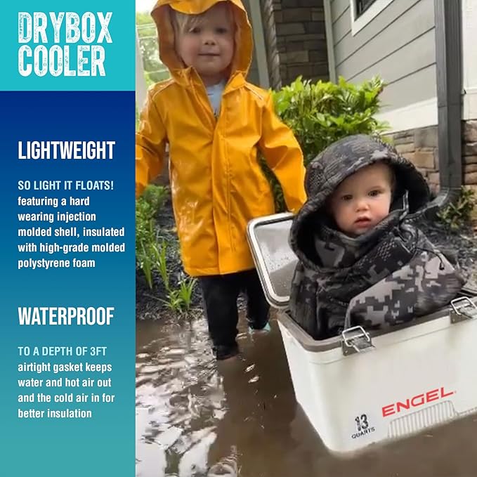 ENGEL 13qt Leak-Proof, Air Tight, Drybox Cooler and Small Hard Shell Lunchbox - Image 11