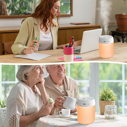 Portable Small Humidifier, 650ml Colorful Mini Humidifier - Image 6