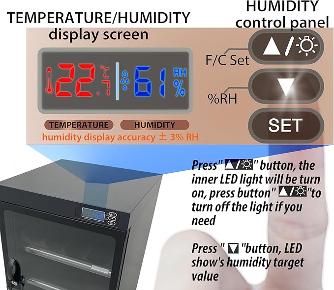 Modern 30L Camera Storage Box, Electronic Dry Cabinet, Digital Control - Image 4