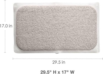 Non Slip with Suction Cups Loofah Bathmat 27"x15" & 29.5"X16.9", PVC Loofah - Image 8